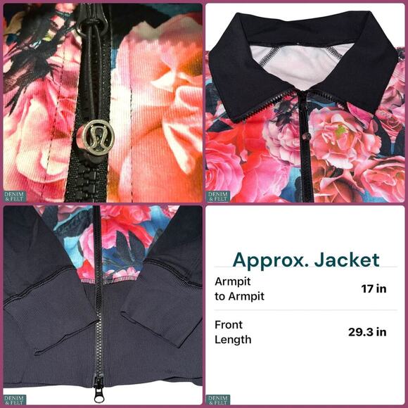 Lululemon Secret Garden Set – Cool Racerback, Nice Asana Jacket & Crops Sz 8 🌸 - Picture 16 of 16